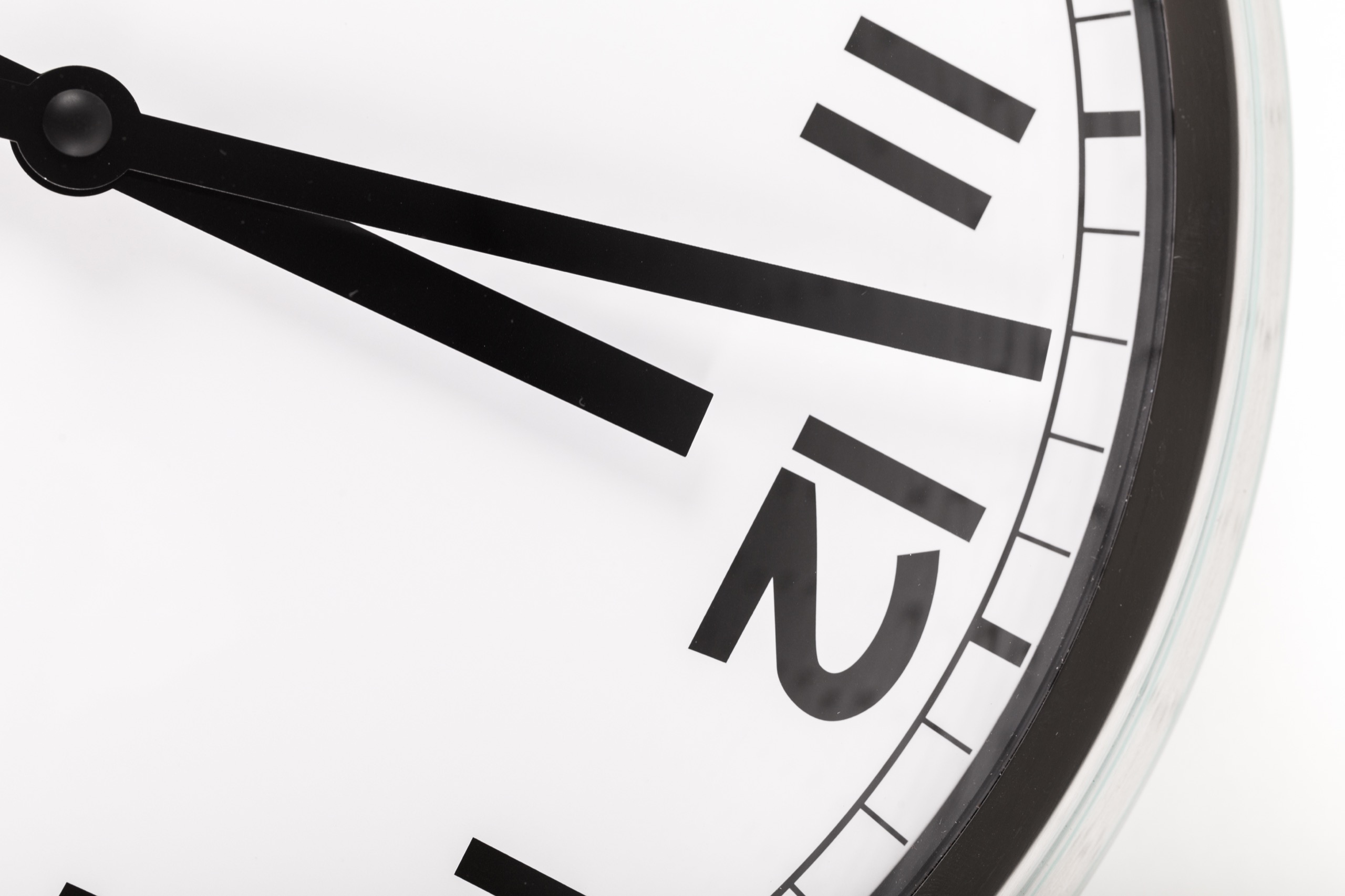 Close-up of a wall clock face